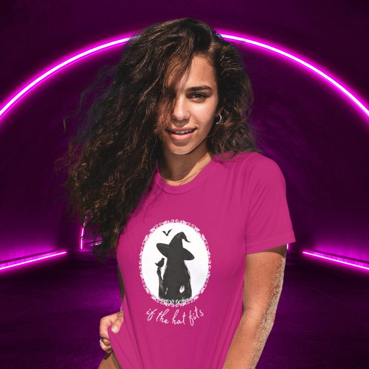 If The Hat Fits witchy shirt, trendy spooky designs