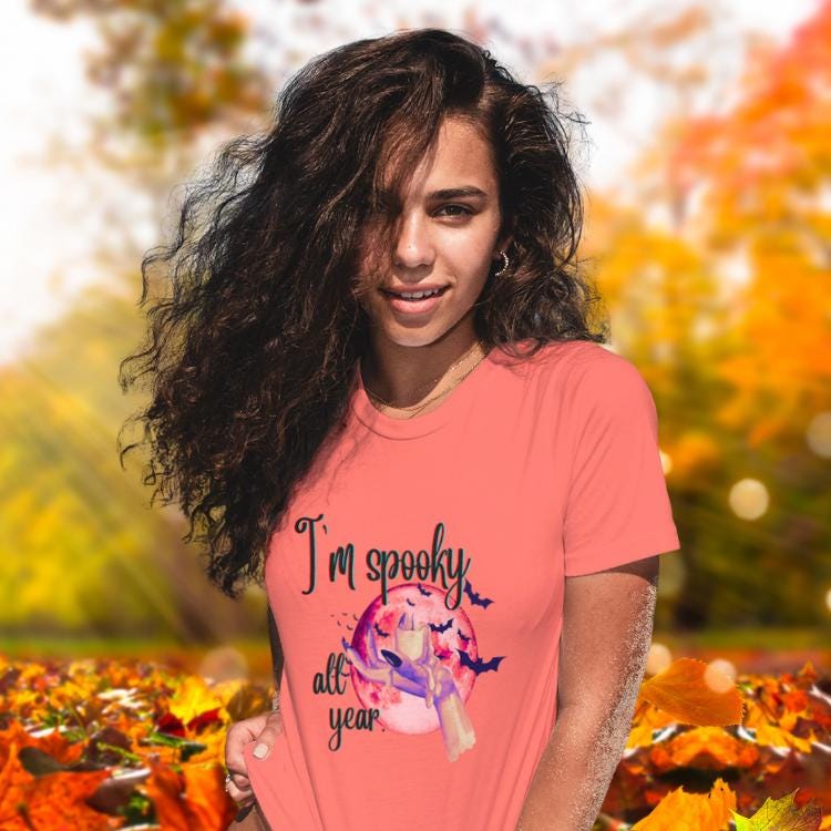 Spooky All Year Tee: Magick Candle Graphic, 100% Cotton