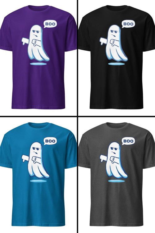 BOO funny grumpy ghost tee