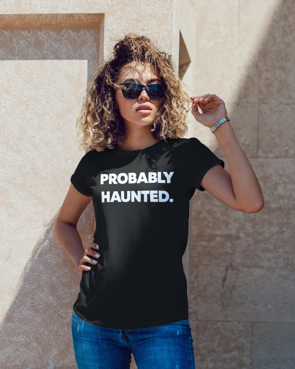 Probably Haunted, funny graphic tee