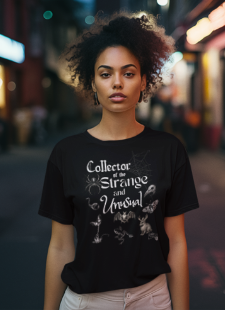 Collector of the Strange and Unusual oddities t-shirt