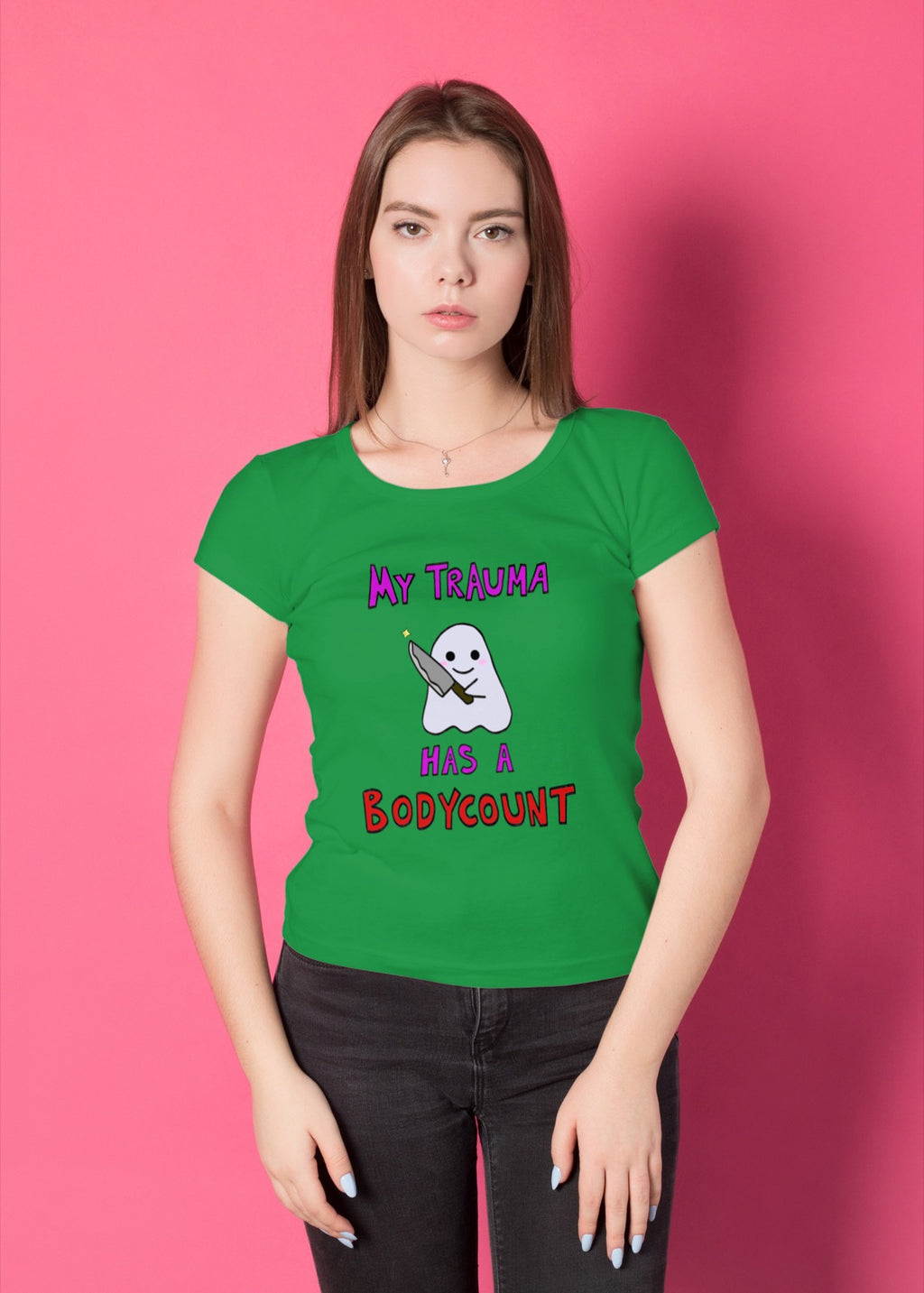 My Trauma Has A Bodycount Tee, funny t-shirt