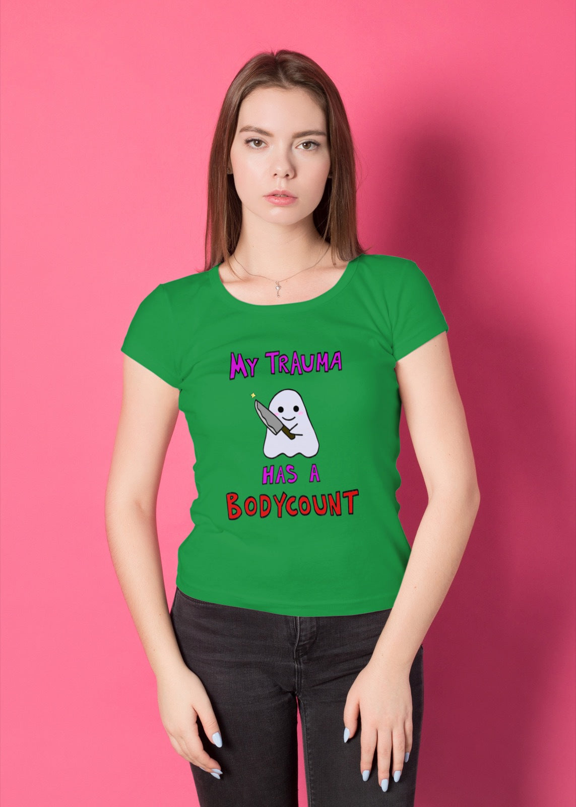 My Trauma Has A Bodycount Tee, funny t-shirt