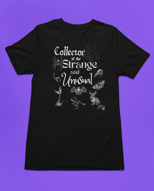 Collector of the Strange and Unusual oddities t-shirt