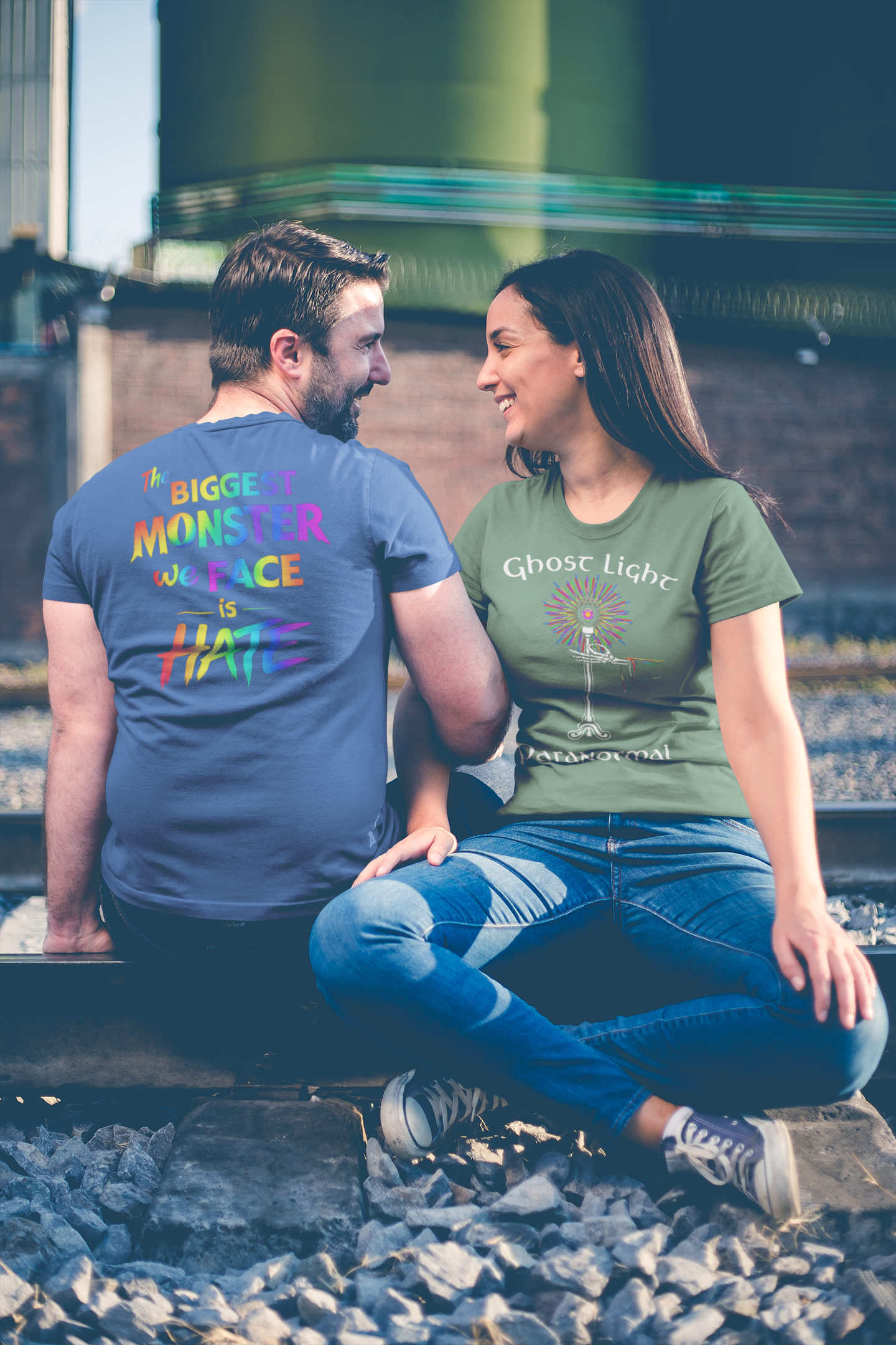 Ghost Light Paranormal Pride Tee Large Logo