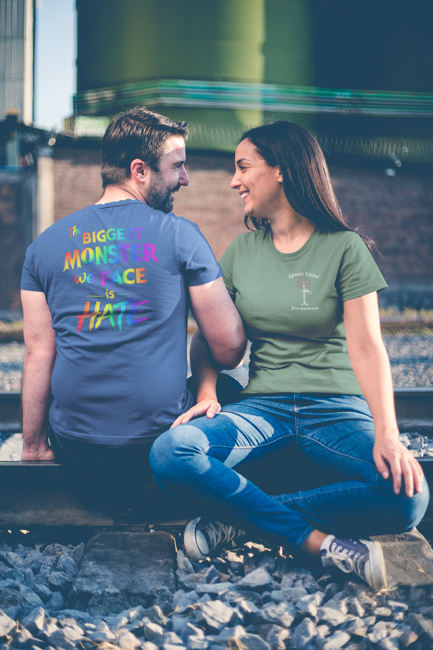 Ghost Light Paranormal Pride Shirt Small Logo