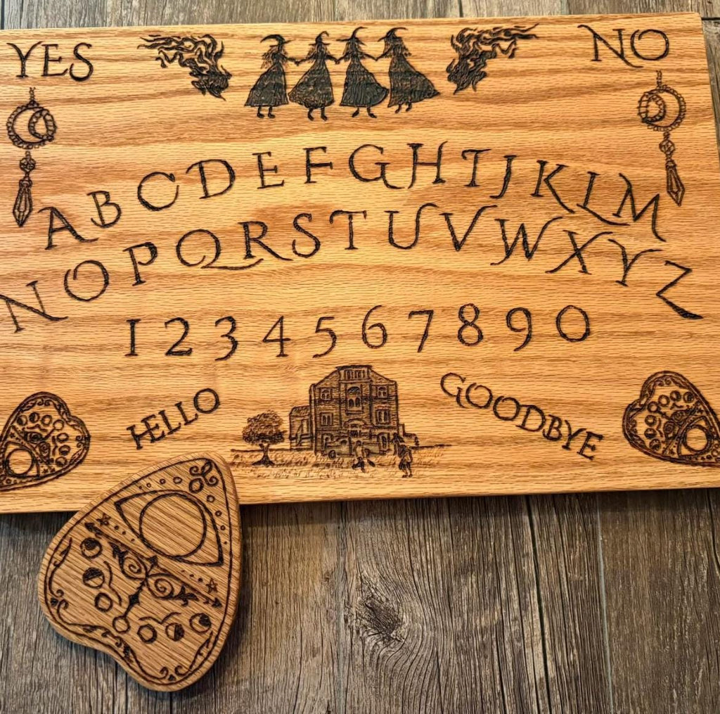 Hardwood Spirit Communication Board, Divination Tools, Handmade Handcrafted Ouija Board