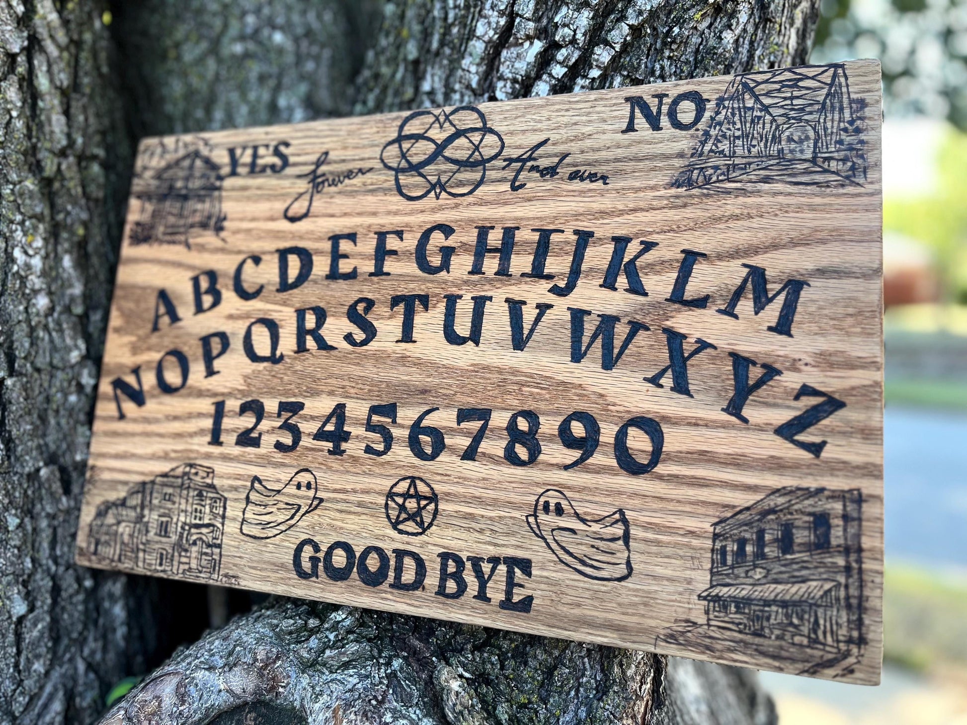 Hardwood Spirit Communication Board, Divination Tools, Handmade Handcrafted Ouija Board