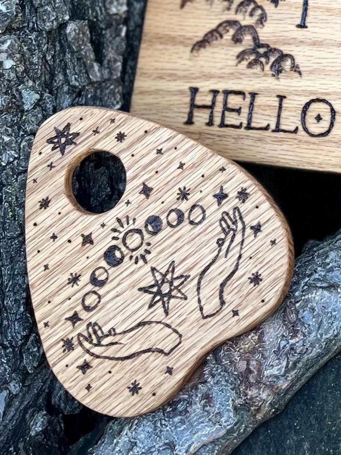 Hardwood Spirit Communication Board, Divination Tools, Handmade Handcrafted Ouija Board