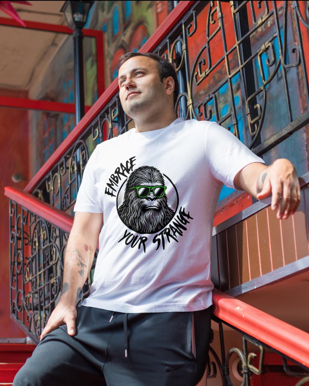 Embrace Your Strange Bigfoot funny hoodie and tee, cryptids and cryptozoology clothing, bella canvas