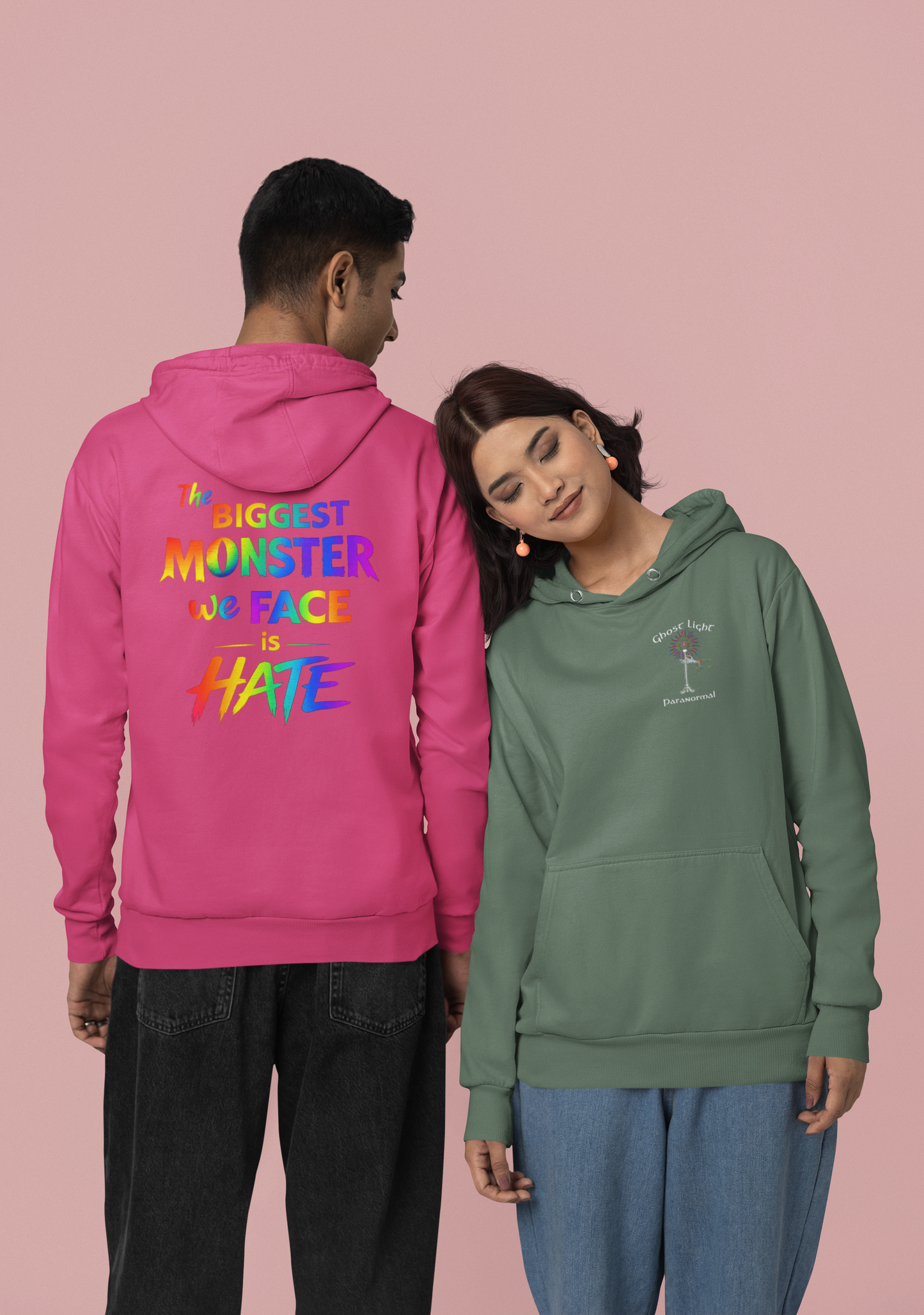 Ghost Light Paranormal Pride Hoodie Small Logo