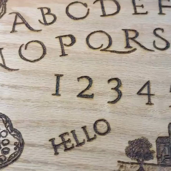 Hardwood Spirit Communication Board, Divination Tools, Handmade Handcrafted Ouija Board
