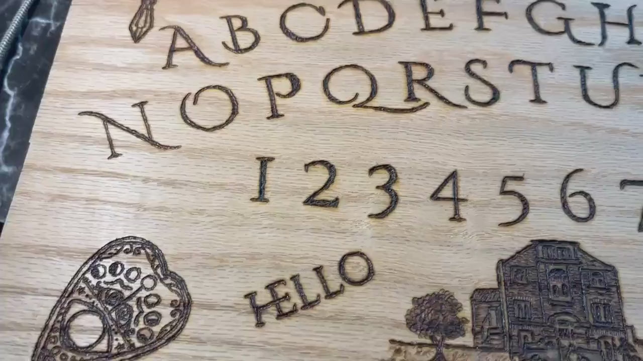 Hardwood Spirit Communication Board, Divination Tools, Handmade Handcrafted Ouija Board